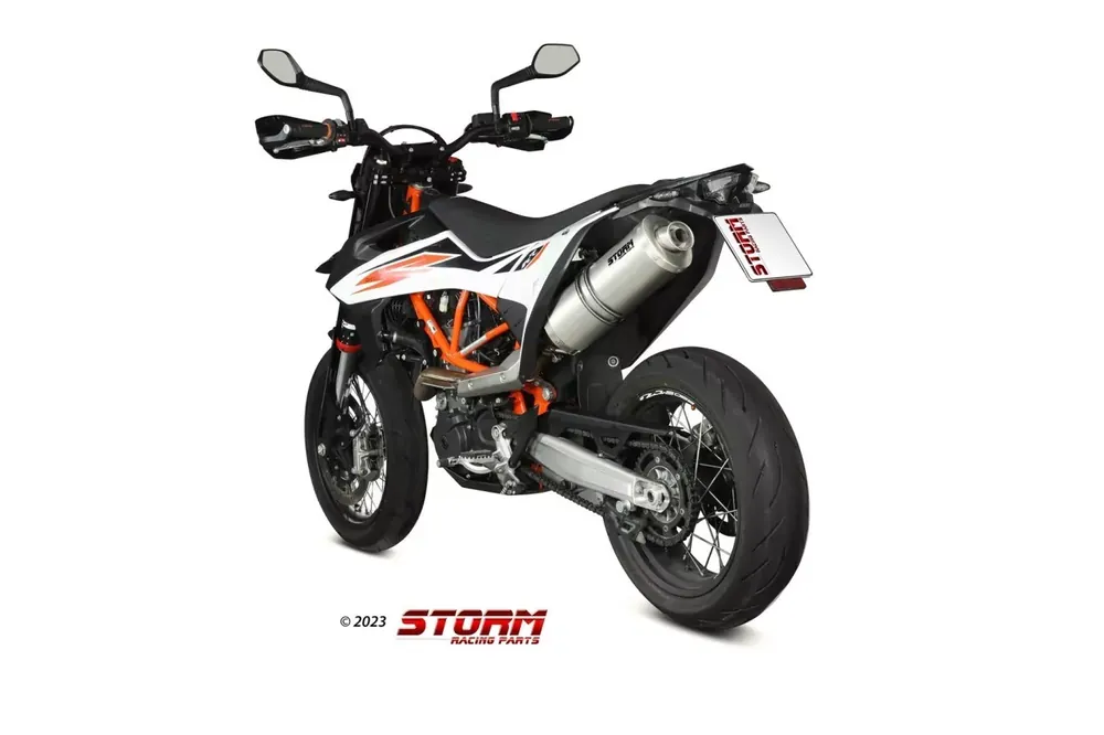 Preis Gesenkt Storm by MIVV Oval Edelstahl Endschalldämpfer passend für KTM 690 SMC R 20-23