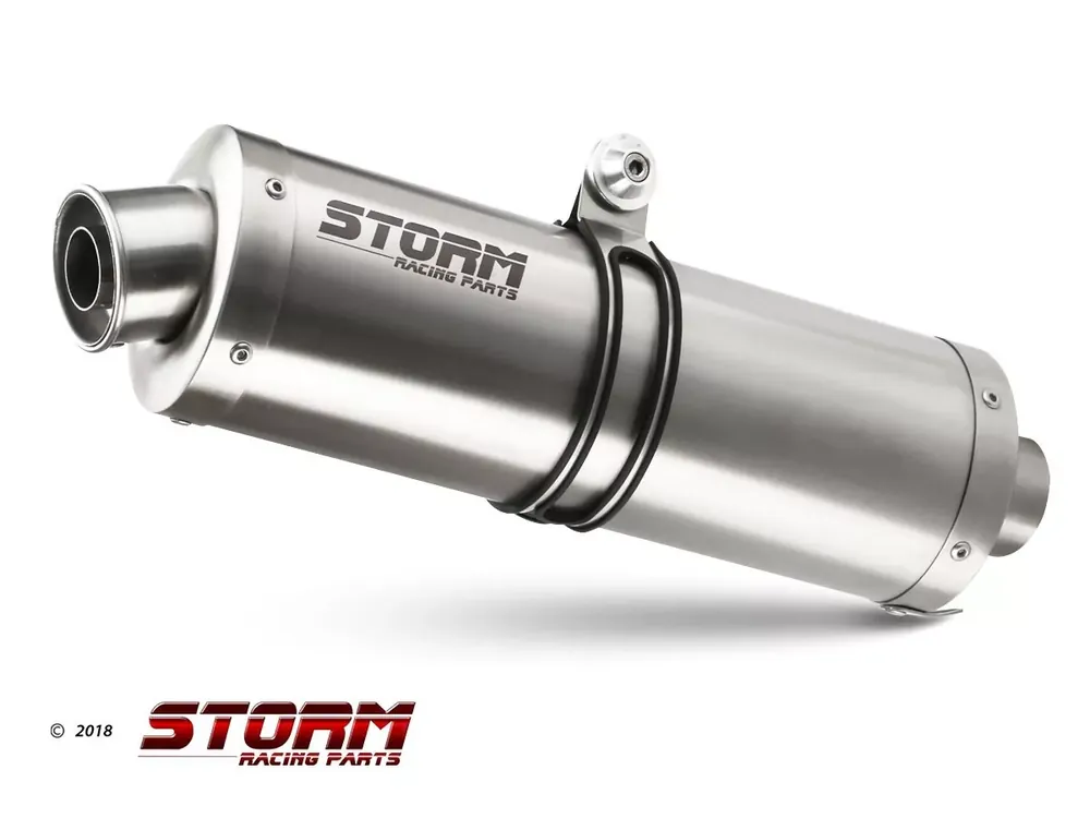 Markenware Storm by MIVV Oval Endschalldämpfer passend für CF MOTO 650 MT 21-23