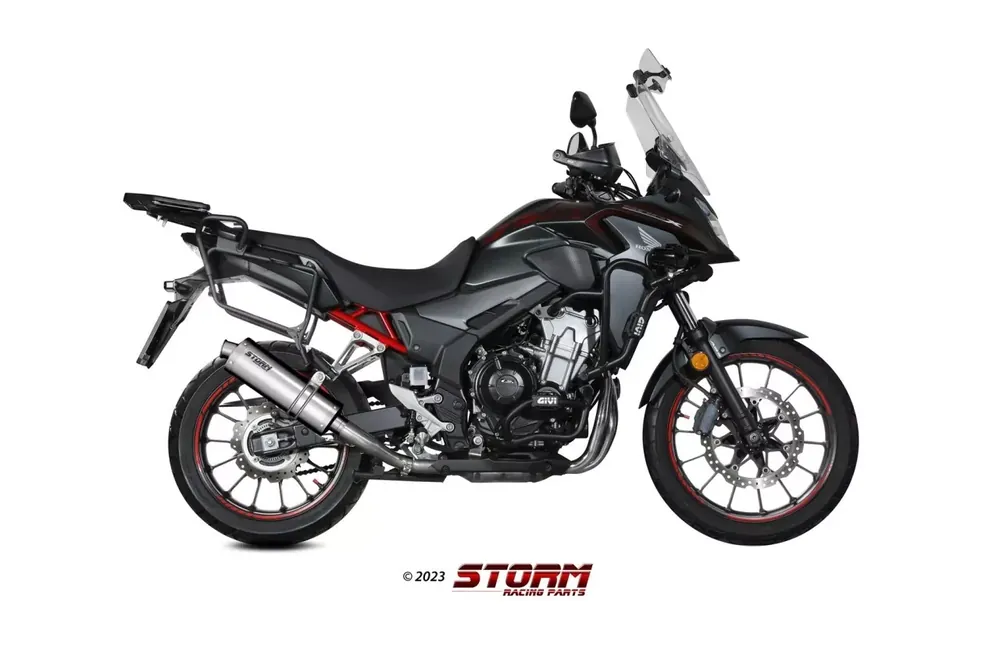 Schnäppchen STORM by MIVV OVAL Endschalldämpfer Edelstahl passend für Honda CB 500 X 21-23