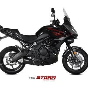 Aktuell STORM by MIVV OVAL Endschalldämpfer Edelstahl Schwarz passend für Kawasaki Versys 650 21-23
