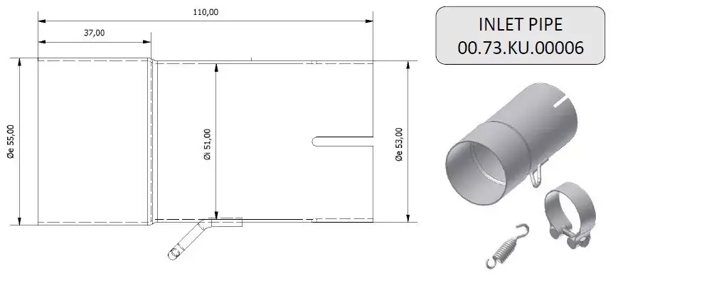 Saisonangebot MIVV Verbindungsrohr 55 -> 51 mm