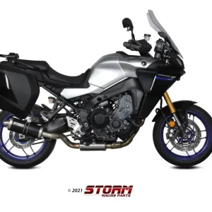Storm by MIVV OVAL Endschalldämpfer Edelstahl Schwarz passend für Yamaha Tracer 9 / GT 2021 Preisreduziert