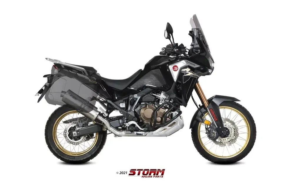 Preiswert Storm by MIVV OVAL Edelstahl Endschalldämpfer passend für Honda CRF 1100 L Africa Twin 20-21