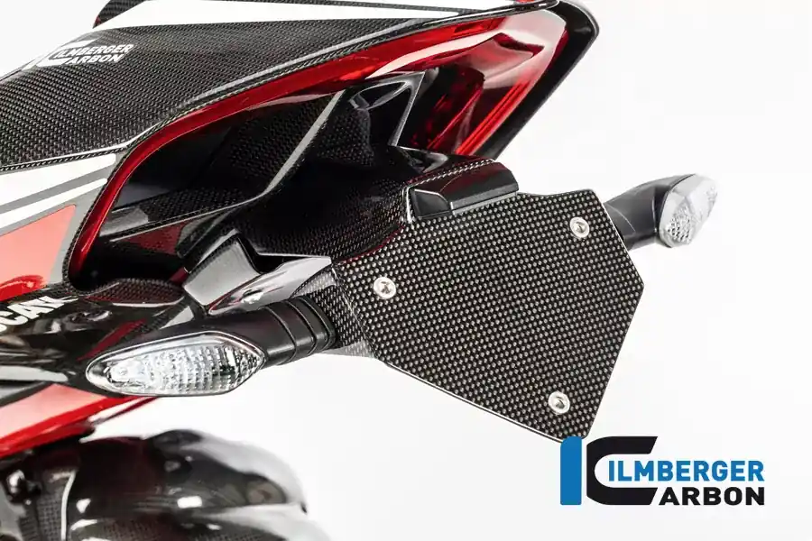 Sichere Zahlung Ilmberger Carbon Kennzeichenträger kurz glanz passend für Ducati Panigale V4 / V4S / V2 und Streetfighter V4 / V2
