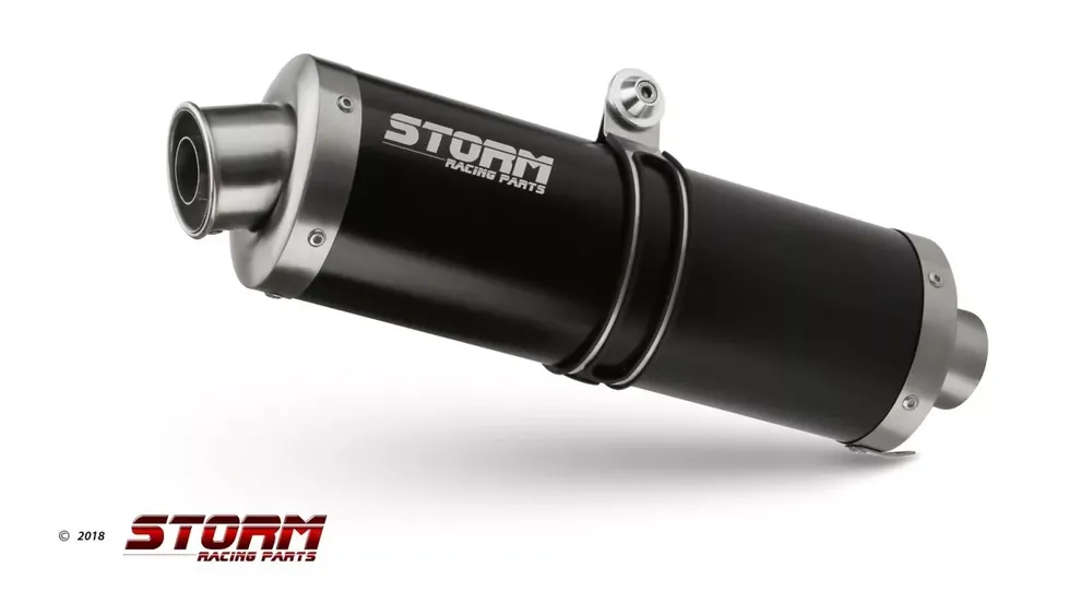 Storm by MIVV OVAL Endschalldämpfer schwarz Edelstahl passend für Yamaha Tenere 700 Solange Der Vorrat Reicht
