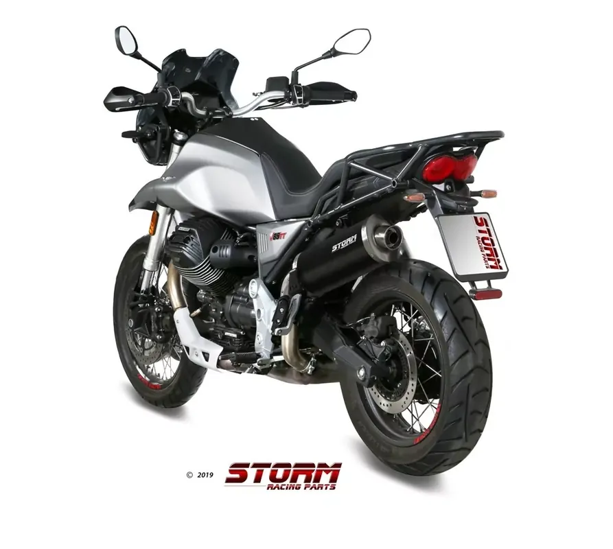 Storm by MIVV OVAL Endschalldämpfer schwarz passend für Moto Guzzi V85 TT 19-22 Sale