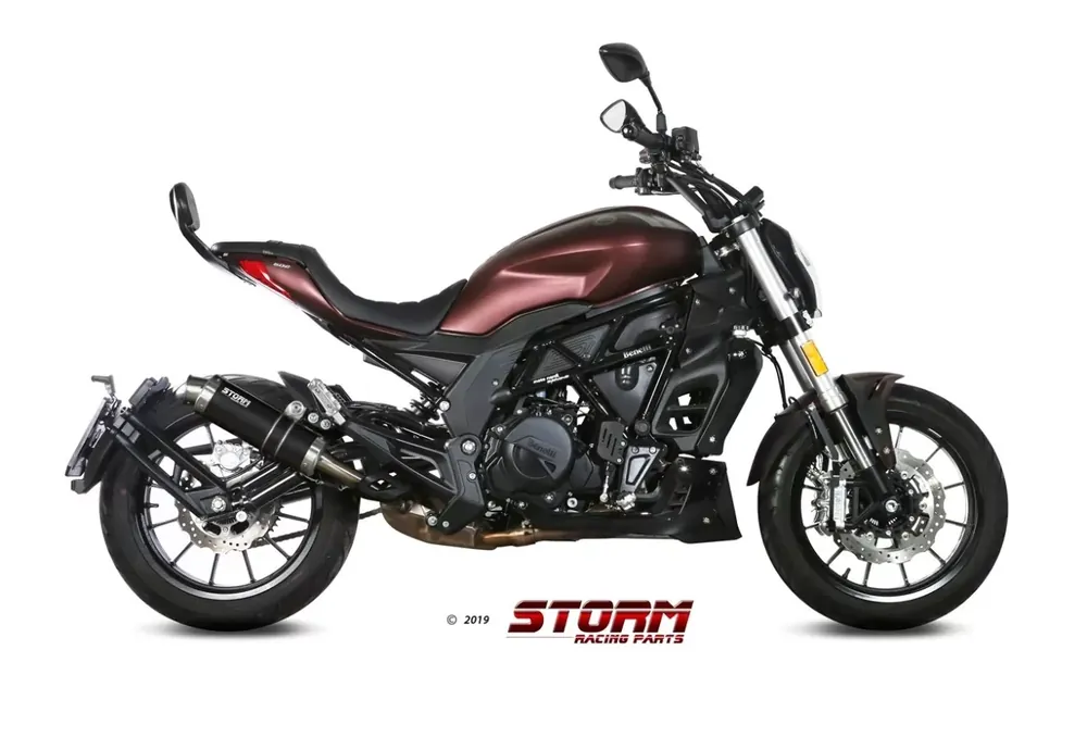 Storm by MIVV GP Endschalldämpfer Edelstahl Schwarz passend für Benelli 502C Abverkauf