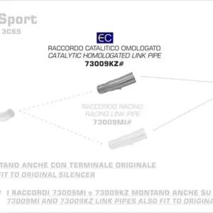 Zertifiziert Arrow Verbindungsrohr mit Kat passend für BMW C 650 Sport