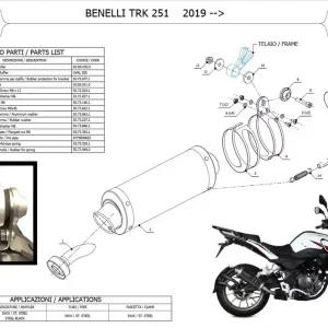 Zertifiziert Storm by MIVV OVAL Endschalldämpfer Edelstahl Schwarz passend für Benelli TRK 251