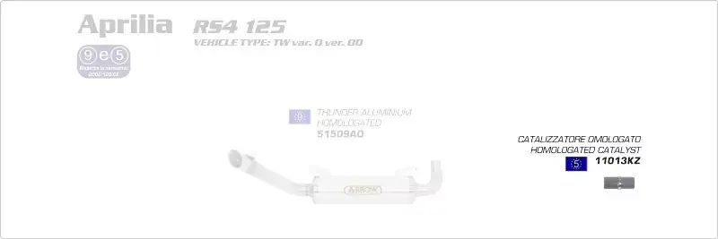 Heißes Angebot Arrow Einschubkatalysator passend für Aprilia RS4 125, Honda CRF 250 L