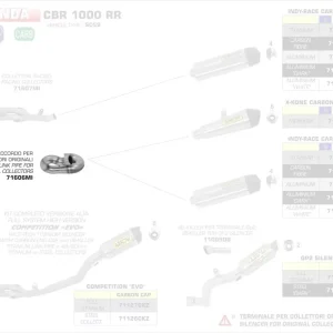 Super-Preis Arrow Zwischenrohr passend für Honda CBR 1000 RR 14-16