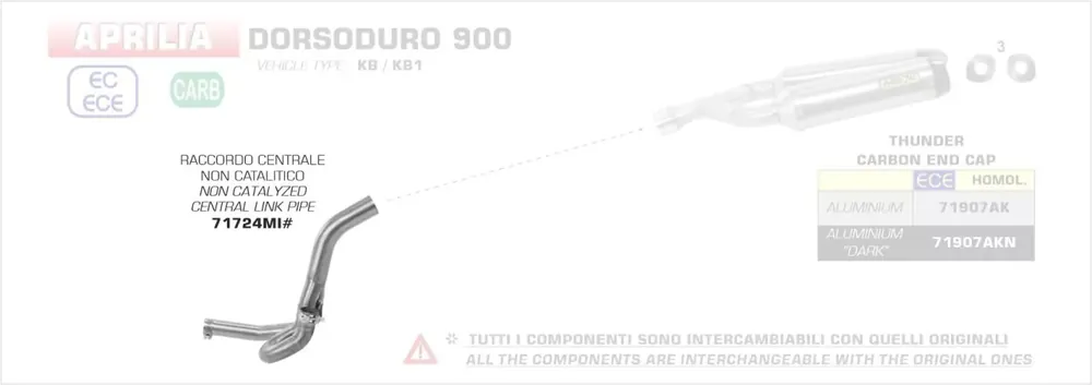 Preisknaller Arrow Katersatzrohr passend für Aprilia Dorsoduro 900 17-19