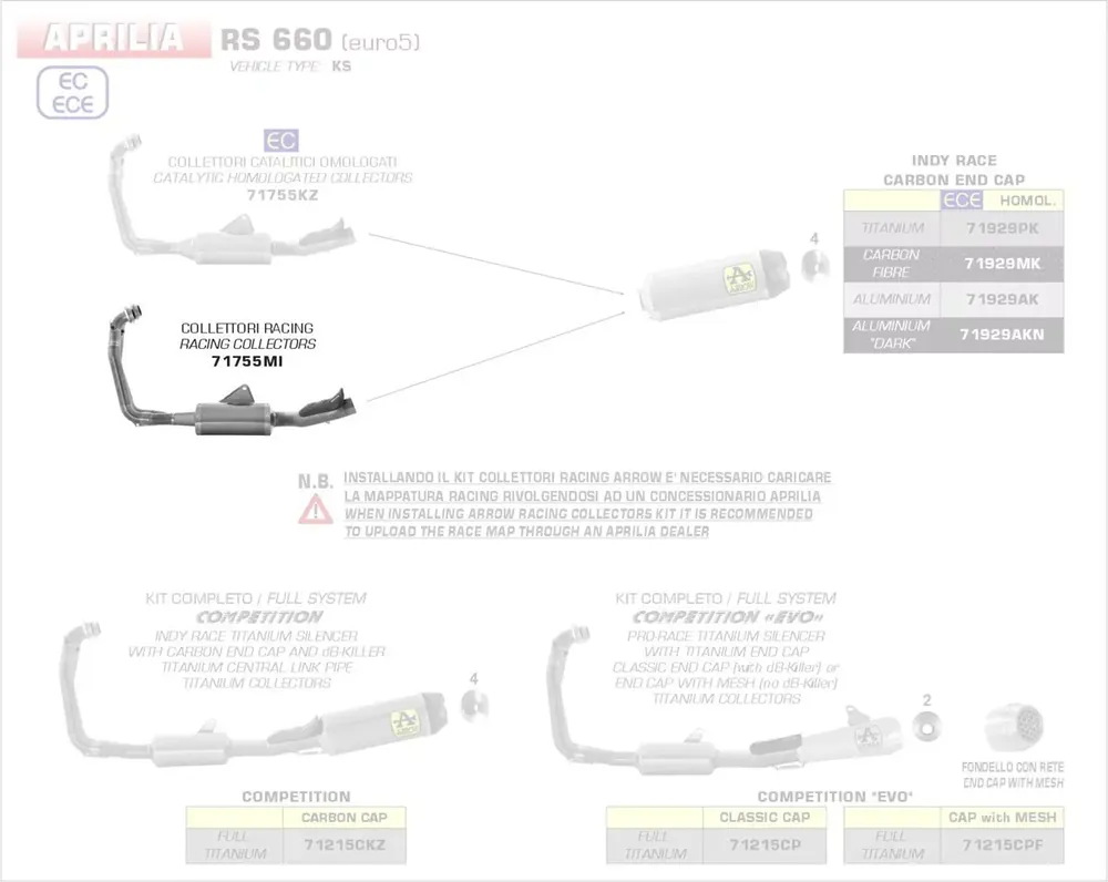 Sichere Zahlung Arrow Krümmer mit Kat passend für Aprilia RS 660 (Euro 5)