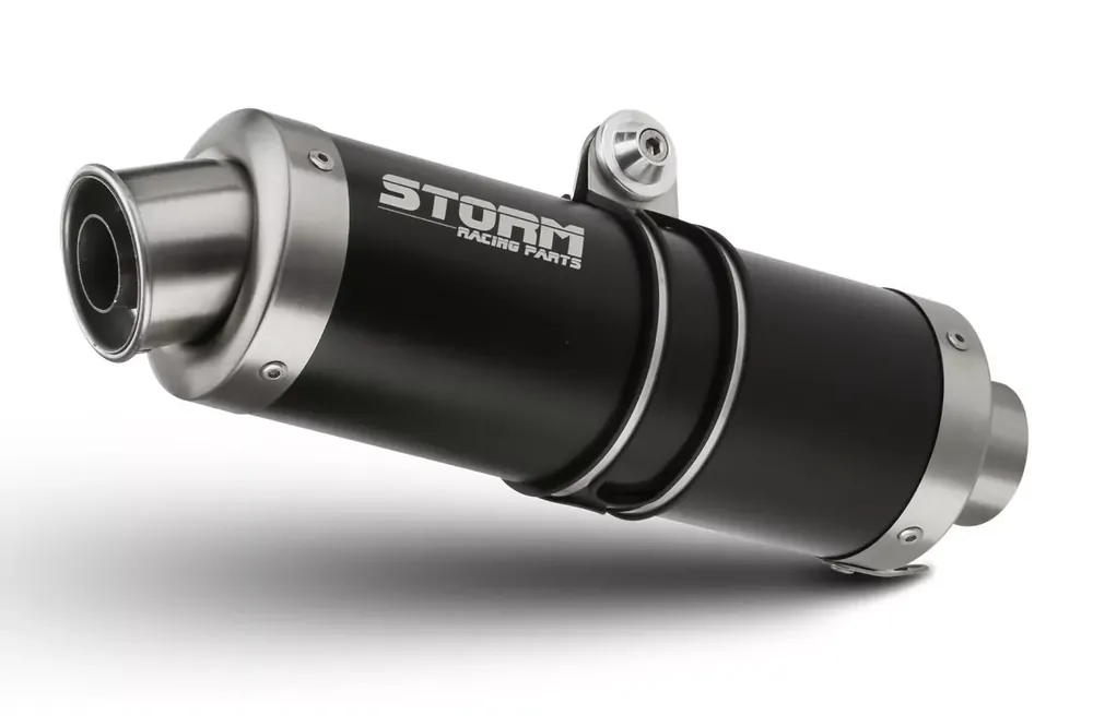 Storm by MIVV GP Auspuffanlage Edelstahl schwarz passend für YAMAHA T-MAX 500 (2008–2011) Neue Ware