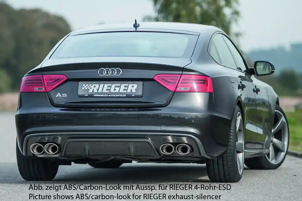 Rieger Heckeinsatz passend für Audi A5 (B8/B81) Sportback 10.11–06.16 (Facelift) Neu