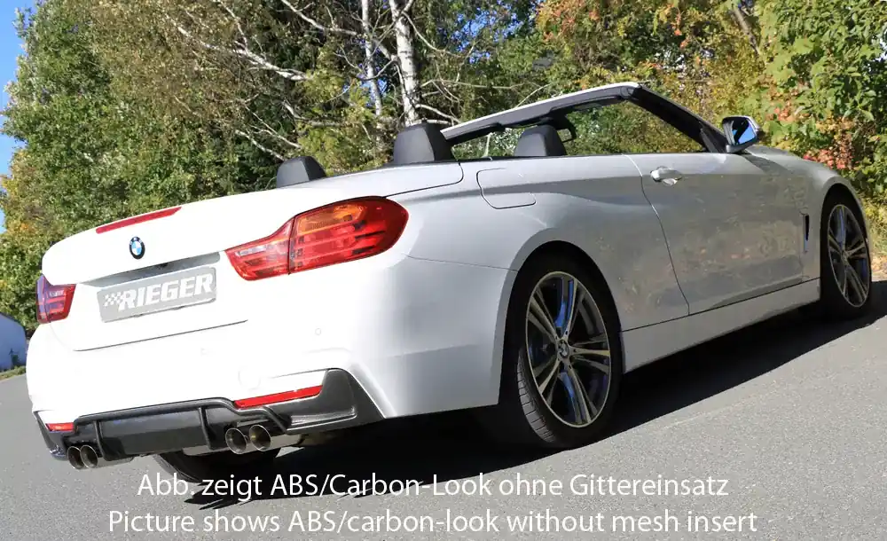 Sichere Zahlung Rieger Heckeinsatz passend für BMW 4er F33 Cabrio 03/13–06/15