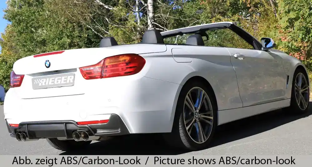 Rieger Heckeinsatz passend für BMW 4er F33 Cabrio Heißes Angebot