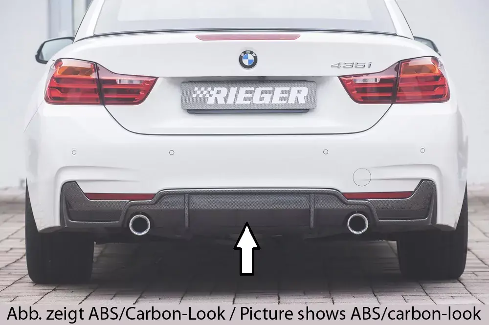 Rieger Heckeinsatz passend für BMW 4er F36 435i Gran Coupé (05/14–06/15) Beliebt