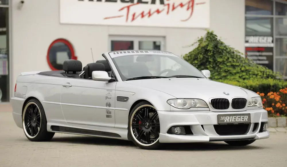 Schnäppchen Rieger Spoilerstoßstange (V2) passend für BMW 3er E46 Cabrio ab Facelift 02/2002