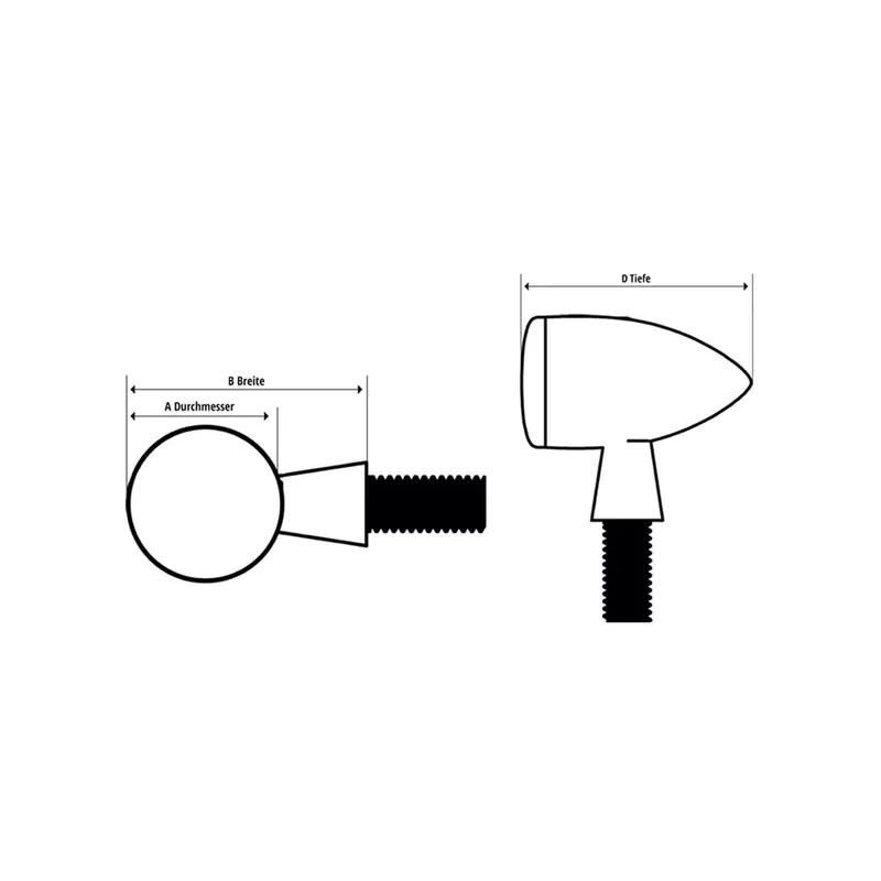 Sonderangebot HIGHSIDER Pro Blaze LED Blinker Chrome / Linse Klar (Paar), Vorn & Hinten