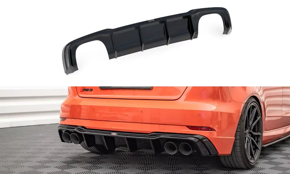 Solange Der Vorrat Reicht Diffusor Heck Ansatz passend für Audi RS3 Sportback 8V Facelift
