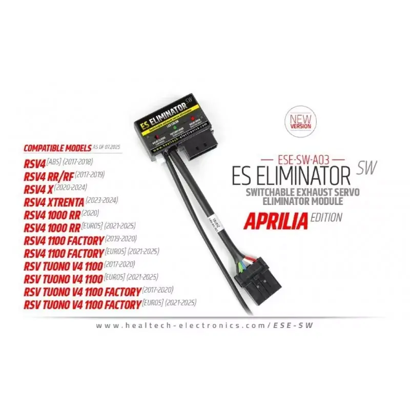 Healtech Auspuffklappen Servo Eliminator ESE-SW-A03 passend für Aprilia RSV4 / Tuono V4 Highlight