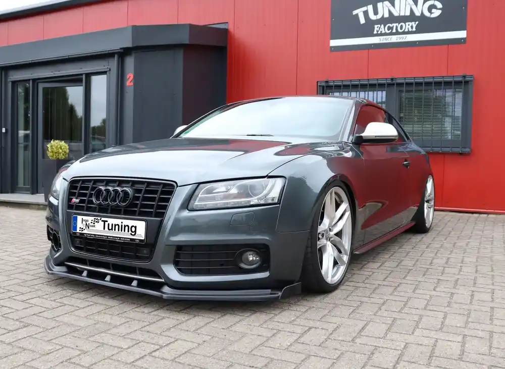 Finale Aktion Cuplippe Frontspoilerlippe mit Wings aus ABS passend für Audi A5 B8