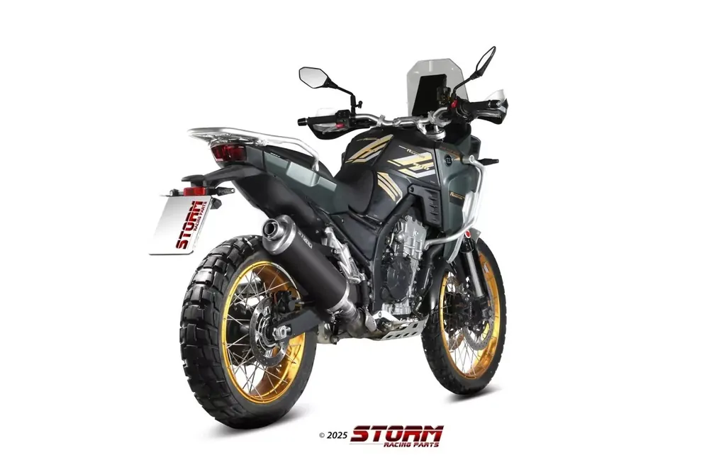 Heißes Angebot STORM by MIVV Oval Endschalldämpfer Edelstahl Schwarz passend für KOVE 800 X