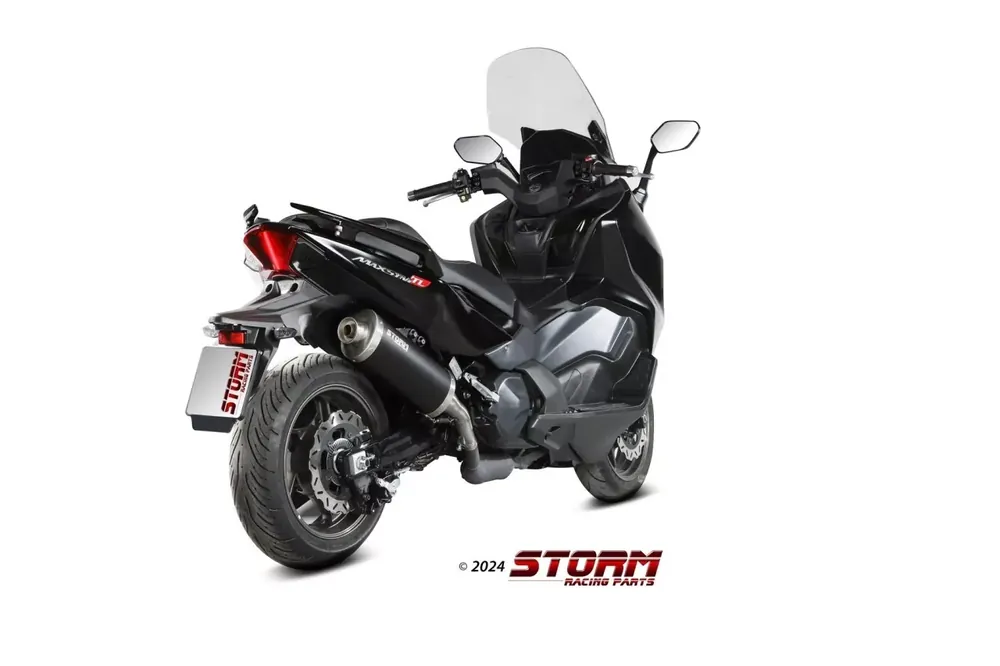 Neuheit STORM by MIVV Endschalldämpfer passend für SYM MAXSYM TL 508 (21–24) Edelstahl schwarz