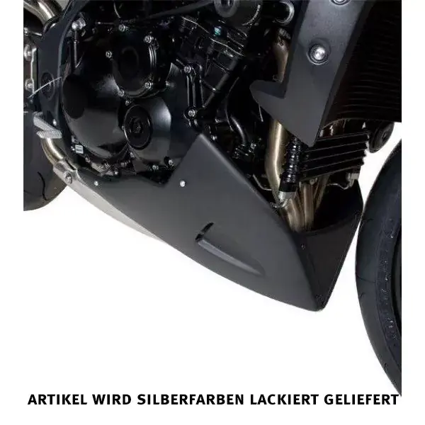Barracuda Bugspoiler AEROSPORT silber lackiert passend für Triumph Speed Triple 2011–2015 Markenprodukt