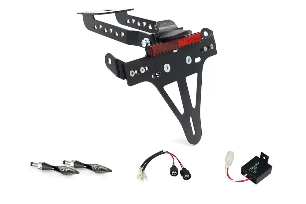 Kennzeichenhalter-Blinker-Kit XLED passend für Kawasaki Z650 und Ninja 650 ab Modelljahr 2020 (Hinten) Letzte Chance