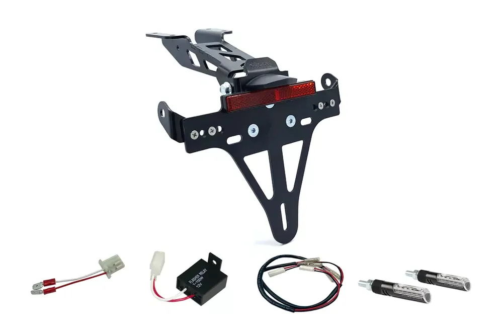 alpha Technik Kennzeichenhalter-Blinker-Kit passend für Yamaha MT125 ab 2020 (Hinten) Echt
