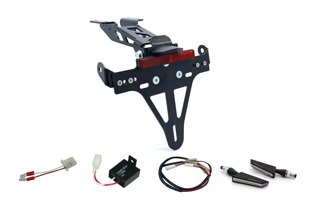 alpha Technik Kennzeichenhalter-Blinker-Kit SQ-LED passend für Yamaha MT125 ab 2020 (Hinten) Rabatt