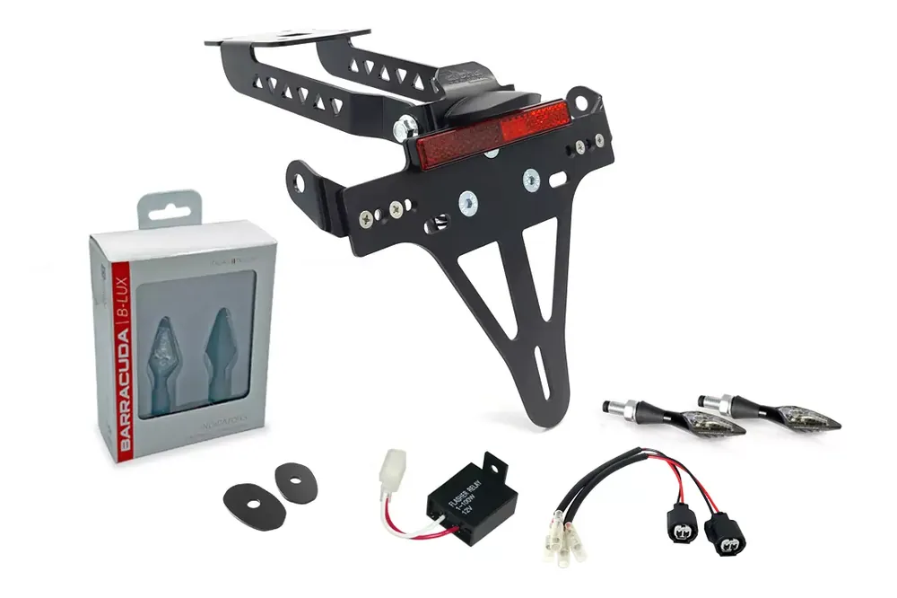 alpha Technik X-LED Kennzeichenhalter-Blinker-Kit passend für Kawasaki Z650 & Ninja 650 ab Modelljahr 2020 Preisknaller