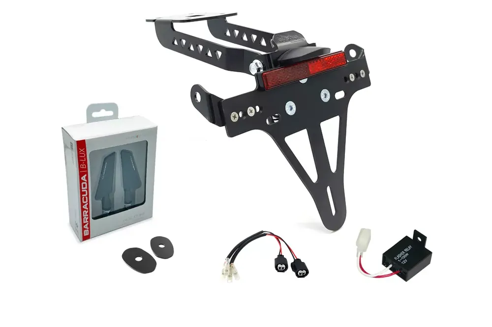 Sonderangebot alpha Technik Kennzeichenhalter-Blinker-Kit SQ-LED passend für Kawasaki Z650 & Ninja 650 ab 2020