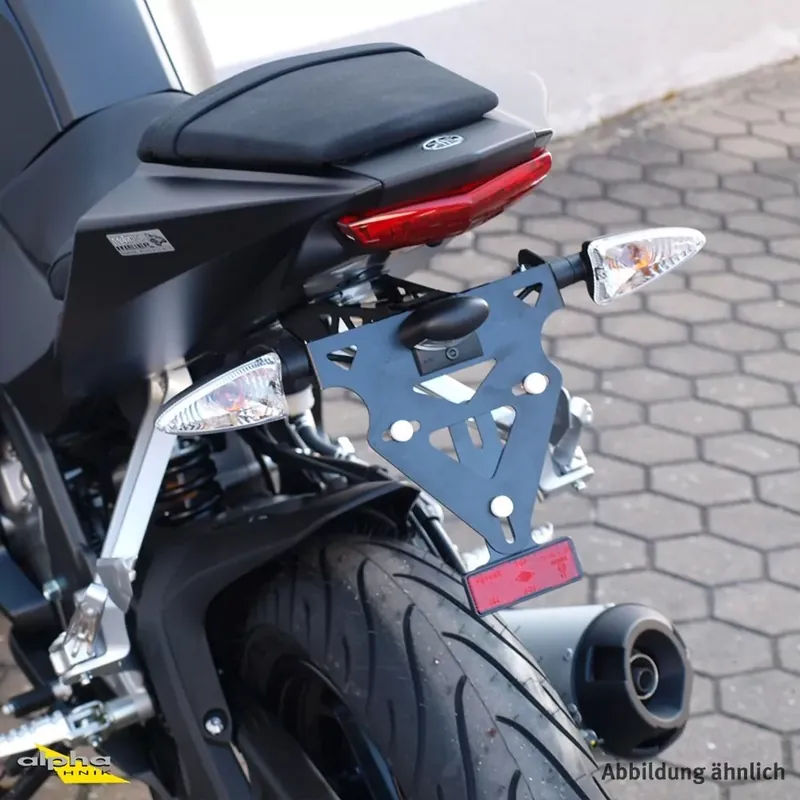 Sichere Zahlung alpha Technik Kennzeichenhalter passend für Yamaha MT125 Typ RE29 Modelljahr 2017-