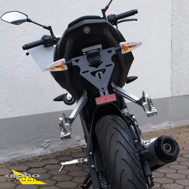 alpha Technik Kennzeichenhalter passend für Yamaha MT-125 Typ RE11 Modelljahr 2014- Sonderaktion