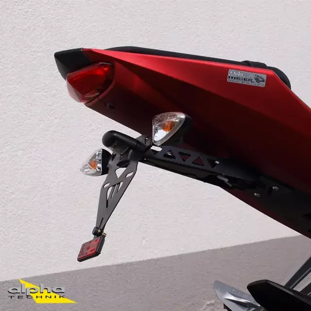 Heißes Angebot alpha Technik Kennzeichenhalter passend für Yamaha YZF-R125 RE11