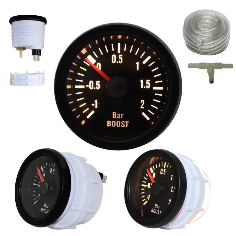 Bestpreis Zusatzinstrument Ladedruckmesser Boost Ø52mm im Youngtimer Design