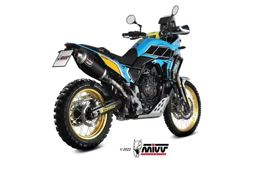MIVV DAKAR Endschalldämpfer Edelstahl Schwarz passend für Yamaha Tenere 700 19-24 Highlight