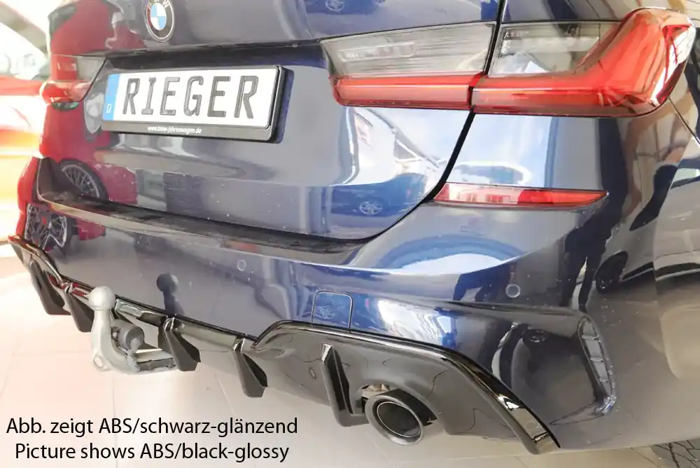 Kracherpreis Rieger Heckeinsatz passend für BMW 3er G20 Limousine (mit AHK, M-Sport-Paket, bis Facelift)