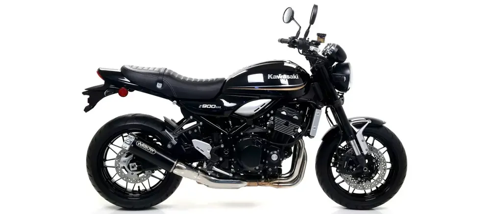 Arrow Rebel Aluminium Endschalldämpfer passend für Kawasaki Z 900 RS 17-23 Super-Preis