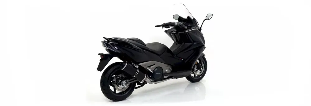 Begrenztes Angebot GIANNELLI IPERSPORT Sportauspuff aus Aluminium schwarz passend für KYMCO AK 550