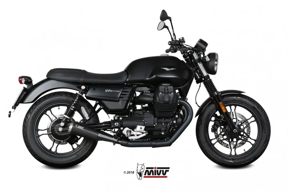Direkt Vom Hersteller MIVV Ghibli Black Steel Endschalldämpfer passend für Moto Guzzi V7 III (17–20)