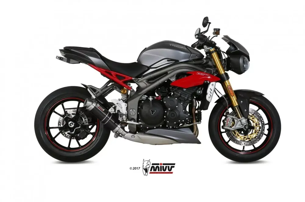 MIVV GP Black Steel Endschalldämpfer passend für Triumph Speed Triple 1050 Jetzt Bestellen