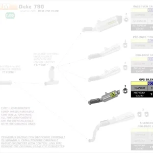 Sichere Zahlung Arrow GP2 Edelstahl Schwarz Endschalldämpfer passend für KTM Duke 790 18-20