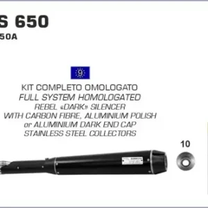 Aktuell Arrow Rebel Komplettanlage Schwarz passend für Kawasaki Vulcan S 650 14-16