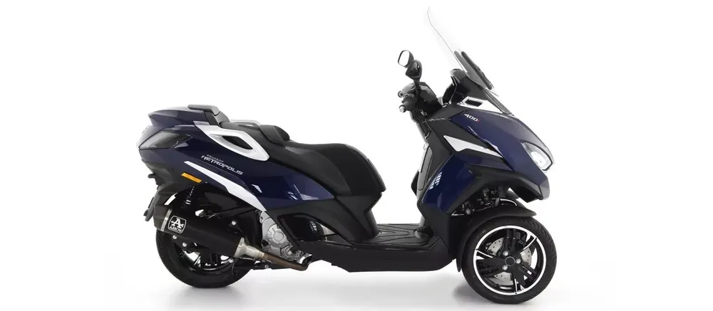 Neu Im Sortiment Arrow Urban Endschalldämpfer Aluminium schwarz passend für Peugeot Metropolis 400 17-21