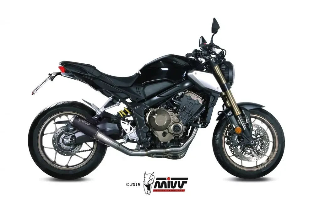Heißes Angebot MIVV MK3 Edelstahl Schwarz Komplettanlage passend für Honda CBR 650 R / CB 650 R 19-23