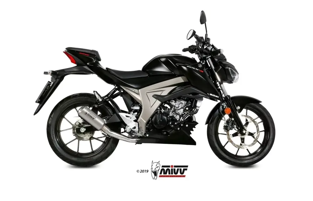 Expressversand MIVV MK3 Edelstahl Endschalldämpfer passend für Suzuki GSX-R 125